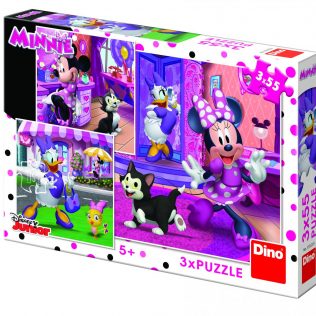 3 פאזלים בקופסה דיסני מיני מאוס