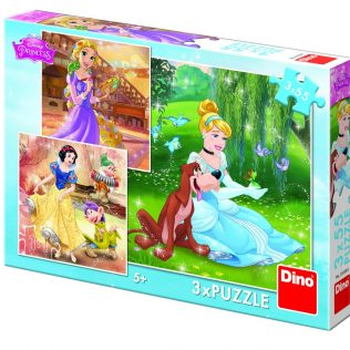 3 פאזלים בקופסה דיסני נסיכות