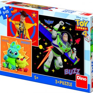 3 פאזלים בקופסה צעצוע של סיפור