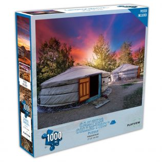 פאזל כפר מונגולי – 1000 חלקים – PLAYVIEW