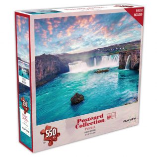 פאזל מפל איסלנד – 550 חלקים – PLAYVIEW