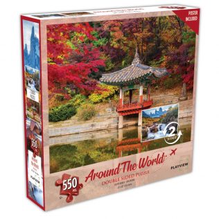 פאזל פגודה ומפלים דו צדדי – 550 חלקים – PLAYVIEW